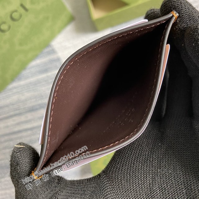 Gucci新款包包 古馳名片夾 Gucci牛皮卡包 625564  ydg3048